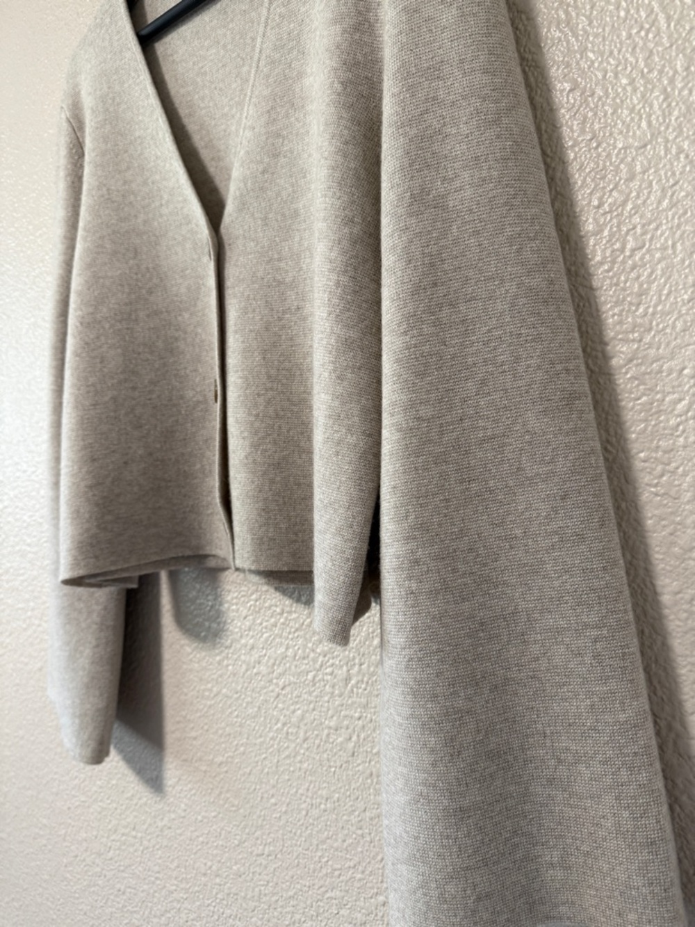 Jenni Kayne Chelsea Cardigan Wool Cashmere V Neck Oversized Neutral M Spring - Picture 6 of 8